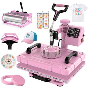 Slendor 12x15 Inch 5 in 1 Swing Away Heat Press Machine for T Shirts
For DIY Creators & Small Businesses, Create Custom T-Shirts, 30oz Tumblers, Hats, Plates & Gifts with Even Heat & Pressure