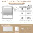 AOSKY No Drill Cordless Light Filtering Cellular Shade 51" W x 64" H White