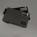 Money Bag with Lock, Aerthezu Cash Locking Bags with Zipper, Travel Safe Lockable Bank Bag, 2 Pack,Black & Grey - Size:5x8 Inches