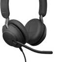 Jabra Evolve2 40 SE - Wired Stereo Headset with Noise Cancelling and 3 Microphone Technology - USB-C Cable - Certified for MS Teams - Also Compatible with Other Platforms - Black (Neue Ausgabe)