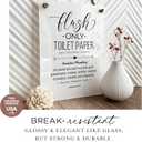 Reilly Originals 6x8 Inch Sensitive Plumbing Flush Only Toilet Paper, Not Hopes & Dreams Designer Bathroom Sign ~ Ready to Hang ~ Premium Finish, Durable (1)