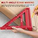 8.5 Inch Large Carpenter Square Multi-Angle Measuring and Marking & Creating Spacing Marks,15-90 Degrees Angle Marking Square,Marking Gauge