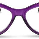 2SeeLife Oversized Cateye Reading Glasses for Women  MediumWide Fit, Durable & Sturdy Frame, Trendy Premium Cateye Readers, Purple, +1.50