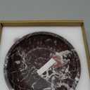 Large Decorative Marble Bowl, 7.87 inches,Natural Stone Round Bowl for Home Decor, Fruit, Nuts, Jewelry tray,Coffee Tables Centerpiece, Soap Serving (Purplered-7.87inch)