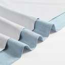 Dusty Blue Pinch Pleated Full Blackout Curtains Linen Texture Noise Reducing Window Treatment Panel 102 Inch for Living Room Bedroom Thermal Insulated Back Tab Drapes with Hooks, 2 Panel, 40"Wx102"L