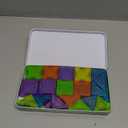 Mini Magnetic Tiles Travel magnetic blocks with Iron Box,50PCS Magnet Building Blocks Set Travel Toys for Kids Ages 3+,Portable Magnet blocks Toys Gifts for Toddlers Boys & Girls Christmas Birthday