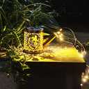 Solar Watering Can Lights, Outdoor Garden Decor,LED Waterproof String Light,Metal Vintage Fairy Tale Lamps Outside,Solar Lantern with Shepherd Hook for Lawn Yard Path (Fairy)