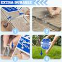 Anley Aluminum Protected By Home Security System Yard Sign 10 x 10 IN with Durable 28 IN Ground Stake - Police Dispatch Connected Warning Sign - UV Protected and Weatherproof for Homes and Businesses