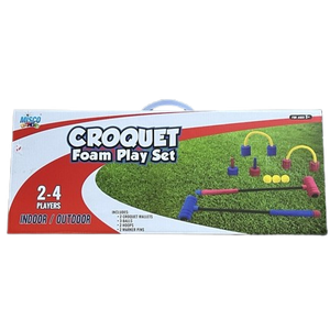 Misco Toys Foam Croquet Set Classic Outdoor Lawn and Party Game for Kids NIB 2pc