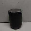 EKO Fandy 0.4 Gal/1.5L Mini Tabletop Trash Bin with Swing-Lid, Desktop Trash Can for Bathroom Countertop, Vanity, Coffee or Office, Small Garbage Bin (Black)