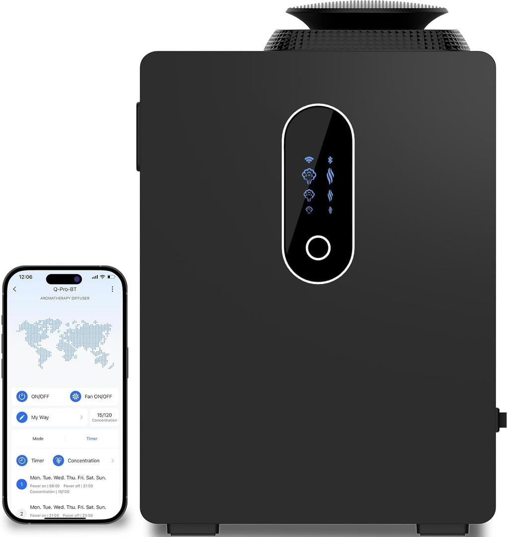 2026 Upgraded HVAC Scent Diffuser Machine 1000ML, Scent Air Machine with WiFi for Home, Hotel Diffuser Coverage 6000 Sq.Ft, Waterless Cold Air Aromatherapy Essential Oil Diffuser for Large Room