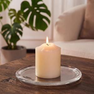 NUPTIO Glass Plate for Pillar Candles: 1pc 7" Clear 3 Wick Candle Tray - Round Village Candle Dish for Snack Jewelry Bathroom Dining Room Table Centerpieces Decor