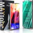 MAYtobe [2-Pack Screen Protector for Samsung Galaxy Note 10 Ceramic film with Installation Tray, Easy Installation, 3D Curved, Bubble Free, Anti-Scratch
