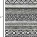 RUGSURE Washable Area Rugs 9' x 12' - 1/6 Thick - Moroccan-Inspired -Stain & Water Resistant Non-Slip - Resistant Rug for Living Room, Bedroom, Nursery, Pet & Child Friendly (Black)