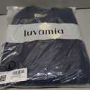 luvamia Dressy Blazers for Women Button Long Sleeve Lapel Business Casual Outfits Office Work Suit Blazer with Pockets (Blue, L)