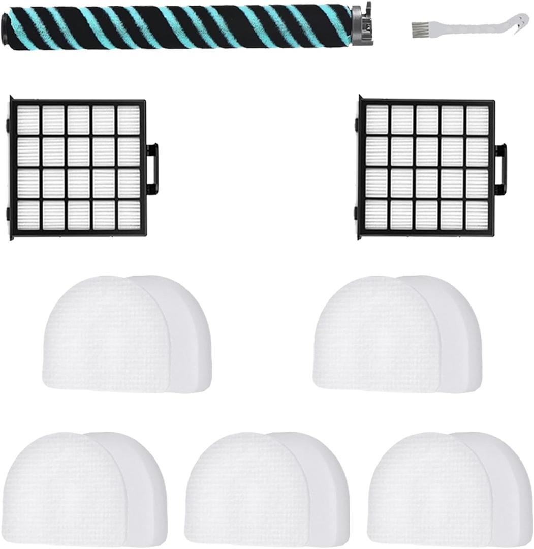 Replacement Parts Roller Brush & HEPA Filter Foam & Felt Filters Compatible with Shark Power Detect Upright AZ4000 AZ4002 AZ4002C Vacuum Cleaner