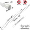 YYWL&HP 3 Pack Spring Tension Telescopic Rod Curtain Rods Adjustable Eextension Telescopic Rod, Suitable for Closet, Window, Kitchen, Bathroom, Cabinet, Wardrobe (41.1"-70.9" 3PCS WHITE)