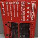 29-Piece 1/2" Drive Impact Socket Set, SAE (3/8 to 1 inch) and Metric (10-24mm) Sizes with Extension Bars Standard Deep Socket Set CR-V Material High Durability Impact Wrench