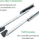6 Pair 18 Inch (450mm) Soft Close Undermount Drawer Slides,100LB Load Capacity Full Extension Concealed Bottom Mount Drawer Glides Rails with 3D Locking Device