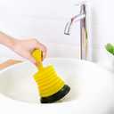 Meadow Lane Small 7" Sink Plunger - Mini Clog Remover for Kitchen & Bathroom Sink Drains - Hand Ergonomic, Space-Saving & Powerful Suction - Universal Fit for Home or Commercial Use, Yellow (1 Pack)