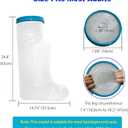 Tideshake - 100% Waterproof Leg Cast Cover for Showering, Reusable Adult Short Leg Cast Protector, Cast Covers for Shower Leg, Cast Bag for Shower, Cast Cover for Showering Foot