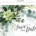 Canopy Street Save The Date Greenery Floral Postcards / 50 Beautiful Mailing Postcards / 6" x 4" Botanical Wedding Fill In Note Cards
