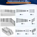 Egadis 42 in. H x 5 ft. W Porch and Deck Railing Kit with 1 Post, Cuttable Black Textured Powder-Coated Modular Aluminum Stair Railingfor Deck Porch Patio Balcony Steps (1 Post, 1 Panel)