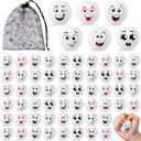 Shappy 48 Pcs Mini Volleyball Stress Balls Foam Sports Balls Squeeze Anxiety with Emotion 1.57 Inch Volleyball Toys with Drawstring Bag for Children Stress Relief Party Favor Games Toys