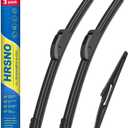 26"+16" Windshield Wipers With 11" Rear Wiper Blade Sets Automotive Replacement for Hyundai Santa Fe 2019-2023,Easy For Installation (Pack of 3)