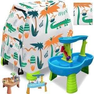 Kids Water Table Cover for Step2 Rain Showers Water Table Accessories, Outdoor Toys Waterproof Sunshade Dust Cover for Toddlers 1-3 Outdside Step 2 Watertable Toys for Kids Ages 3-5