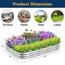 RAYKEEP 4x3x1ft Galvanized Raised Garden Beds, Pack of 01 - Silver