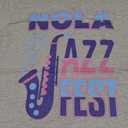 Jazz Music Fest NOLA Jazz Festival Saxophone Souvenir T-Shirt, L