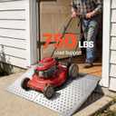 VEVOR Threshold Ramp for Doorways, 29.5 x 24.3 in, Platform Aluminum Wheelchair Ramp, Non-Slip Door Threshold Ramps, 750 lbs Load Capacity, for Home Steps, Curbs, Wheelchairs, Walkers, Scooter, Carts