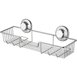 iPEGTOP L-4 Strong Suction Cup Shower Caddy Bath Shelf Storage, Combo Organizer Basket for Shampoo, Soap, Conditioner, Razor Bathroom Accessories - Rustproof Stainless Steel, Chrome