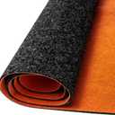 Oil Spill Mat, 64 x 33 Inch Garage Floor Mat Heavy Duty Absorbent Oil Pad for Under Car with Rubber Backing Protects for All Types of Spills, Black, Orange