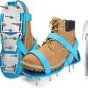 Lawn Aerator Shoes for Grass - Pre-Assembled Grass Aerator Shoes for Lawn - Soil Yard Aerator Tool for Aerating Patio Garden (Medium, Blue)