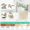 TBMax Rice Container Cereal Storage Container 2 Pack, Kitchen Pantry Dry Food Storage Holder with Easy-Pouring Spout & Handy Cup, Small Pet Dog Cat Food Dispenser for Daily Feeding