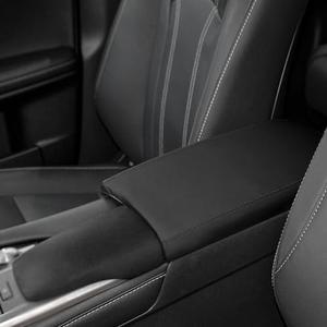 DEYTOP Center Console Cover for Lexus RX350 2016-2022 Accessories Car Armrest Cover for Lexus RX350L/ 450H 2022 2021 2020 Leather Armrest Pad (NOT for 2023 RX350) (Black with Black Stitches)