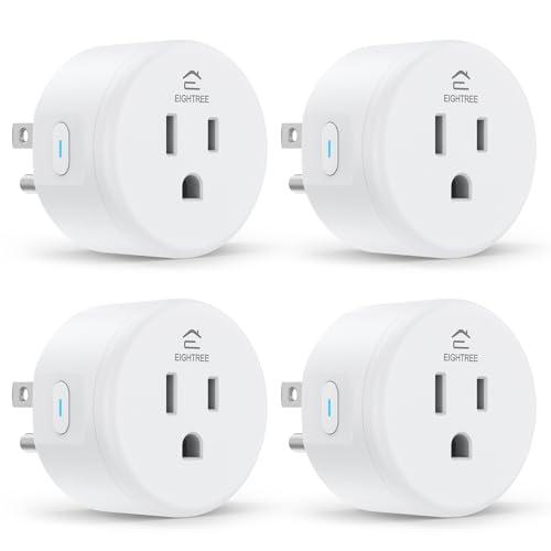 EIGHTREE Smart Plug, Smart Home WiFi Outlet Works with Alexa & Google Home, Smart Socket with Remote Control & Timer Function, 2.4GHz WiFi Only, 3 Packs