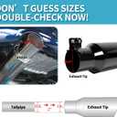 KHK 2" to 3" Exhaust Tip - 12" Long Diesel Exhaust Tips,2" Inlet 3" Outlet Stainless Steel Bolt-On Angle Cut Truck Tailtip, Universal Fit for Trucks & Cars -Glossy Black
