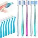 Fregum V-Shaped Orthodontic Toothbrush for Braces, with 6 Interdental Brushes, Soft Bristles, 6 Count