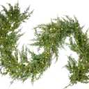 Artificial Christmas Garland with Dragon Cypress, Festive Holiday Decor for TV Cabinet, Fireplace, Indoor & Outdoor, Handmade Christmas Garland (Cypress 6FT with Lights)