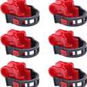 6Pcs/Set Bike Rack Hitch Mount Bicycle Car Bike Rack Strap Replacement Cradles Cargo Carrier Spare Hooks with Rubber Straps Car Racks Accessories 1-1/4"&2" Truck Hitch Red&Black