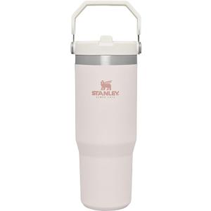 Stanley IceFlow Flip Straw Tumbler with Handle 20 oz | Twist On Lid and Flip Up Straw | Leak Resistant Water Bottle | Insulated Stainless Steel |BPA-Free | Rose Quartz
