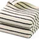 Jacquotha Black and White Striped Hand Towels for Bathroom, Vintage Kitchen Decor, Guest Use, Adults & Kids, Natural Cotton, 14 x 29