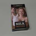 Electric Milk Frother Handheld: Rechargeable 3 in 1 - LED Digital Display with 3 Speeds Portable Stainless Steel Drink Foam Mixer for Milk Coffee, Lattes - Starlight Black