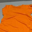 Arshiner Girls T Shirts Ruffle Short Sleeve Ruched Knot Side Tunic Blouse Summer Tee Tops (14, Orange)