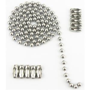 Glory Qin 6mm Stainless Steel Ball Chains & 10 Matching connectors (6mm, 10 feet)
