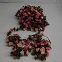 8pcs 65.6Ft Flower Garland,PARTY JOY Fake Rose Vine Artificial Flowers Hanging Rose Ivy Garland for Room Wall Decor Hanging Baskets Wedding Arch Garden Background Decor (Pink-8PCS)