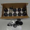 10pcs Airbrush Glass Bottles(60Down Angle) 3/4oz 22cc with Jar Caps and Extra Lids O-Rings Straws,Airbrush Paint Storage Jars,for Dual Action Airbrush